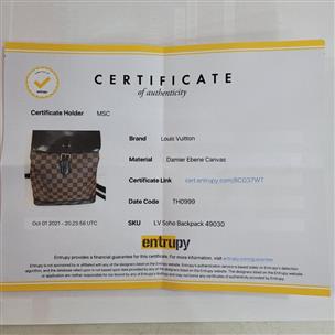 Louis Vuitton backpack soho checkered ebony Cloth ref.116926 - Joli Closet
